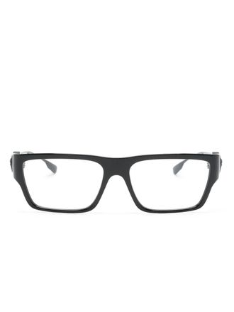Versace VE3359 rectangle-frame glasses - men - Metal/Acetate - 56 - Black