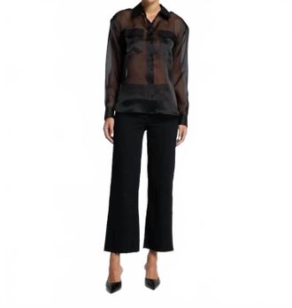 7 For All Mankind Alexa High Rise Ankle Length Jeans In Black