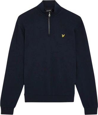 Lyle & Scott Loopback Quarter Zip Sweat - Heren - Sweatshirts - Blauw - 2XL - Katoen - Hoodies & sweatvesten