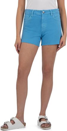 Kut from the Kloth Jane Raw Hem Mid Rise Denim Shorts in Bahamas Blue at Nordstrom, Size 2