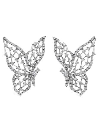 Leo Pizzo 18K white gold Light Wings diamond earrings - Silver