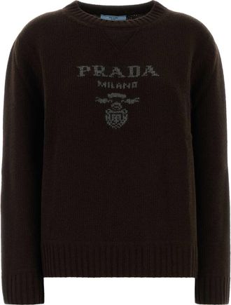Prada Dark Brown Wool Blend Sweater