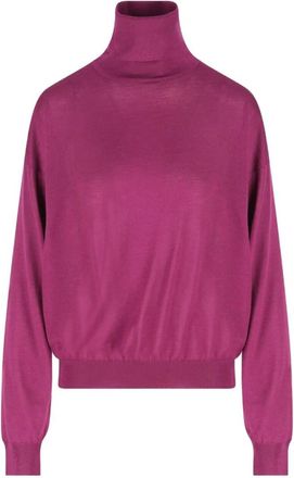 Saint Laurent Magenta High-neck Sweater