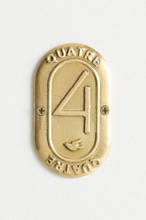 Anthropologie Claudette Brass House Numbers