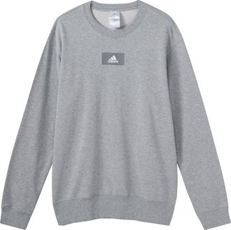 adidas Mens adidas Round Neck Training Sports Knit Casual Gray HE4351