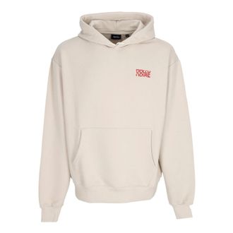 Dolly Noire Hoodies, male, Beige, Size: XL Beige Hooded Sweatshirt with Front Pocket