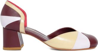 Sarah Chofakian Pumps met colourblocking - Rood