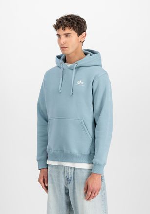 Alpha Industries Hoodie ALPHA INDUSTRIES Basic Hoodie SL, Herren, Gr. XS, bunt (graublau), Obermaterial: 80% Baumwolle, 20% Polyester, regular fit, Sweatshirts Hoodie