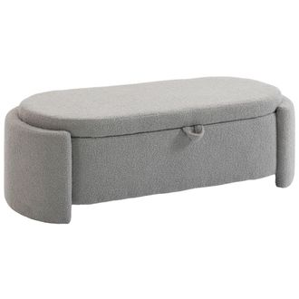 HOMCOM Banco de almacenaje 129x48.5x44 cm gris claro
