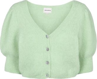 Americandreams Manda Alpaca Cardigan - Dames - Vesten - Groen - XL - Wol - Truien & Vesten