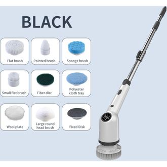 OEM Cepillo El&eacute;ctrico Inal&aacute;mbrico Multifuncional, Con Pantalla Lcd, Cepillo El&eacute;ctrico Impermeable Ipx4, Escoba El&eacute;ctrica 9 En 1