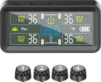 OEM Sistema Digital De Monitoreo De Presi&oacute;n De Neum&aacute;ticos Lcd - Pantalla Usb/solar (cuatro Ruedas)