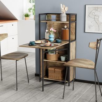 Vicco Scrivania Savio, Rovere rustico, 57 x 30 cm con piano del tavolo pieghevole, Vicco