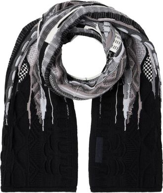 Carlo Colucci Gebreide Sjaal - Heren - Wintersjaals - Zwart - ONE Size - Katoen - Accessoires