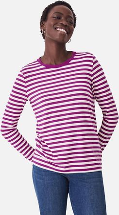 Crew Clothing Womens Crew Clothing Womens Modal Blend Super Soft Crew Neck T-Shirt - Pink/Multi - Size: 12