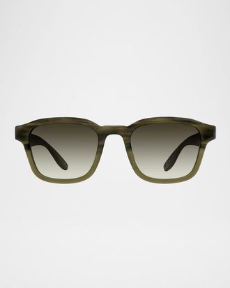 Barton Perreira Men & apos;s Winton Acetate Square Sunglasses