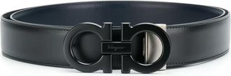 Ferragamo Black Gancini Buckle Belt