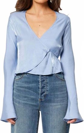 Rolla's Rodeo V-Neck Blouse In Seasonal Silver