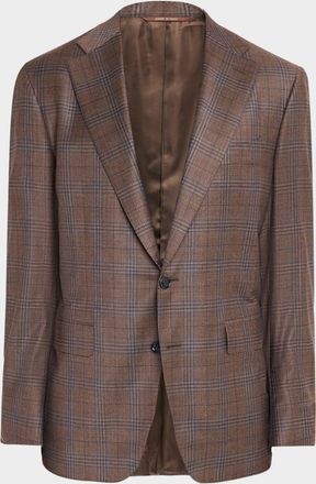 Canali Plaid Wool Single-Breasted Blazer