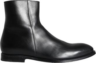 Dolce & Gabbana Zwarte Kalfsleren Herenlaarzen Schoenen - Heren - Enkellaarsjes - Zwart - 41 EU - Leer - Schoenen