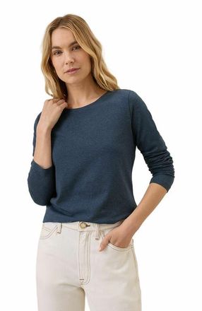 Pact Luxe Stretch Jersey Slim Long Sleeve Tee in French Navy Heather at Nordstrom, Size Medium
