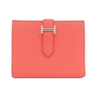 Herm&egrave;s Pink Chevre Leather Wallet (Bi-Fold) (Pre-Owned)