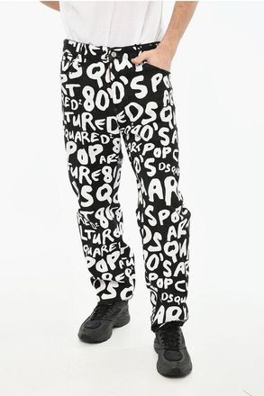 Dsquared2 All-Over Contrasting Logo Two-Tone Pants size 58