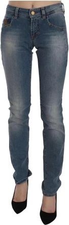 John Galliano Washed Mid Waist Skinny Casual Denim Pants - Dames - Skinny Jeans - Blauw - W26 - Denim - Jeans