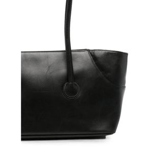 Margesherwood Smooth-Grain Leather Shoulder Bag - Black