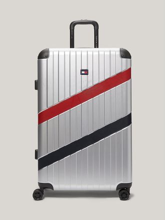 Tommy Hilfiger 28 Striped Hardcase Spinner Luggage - Grey
