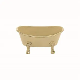 Foreside Home And Garden Enamel Bathtub Soap Dish in Yellow at Nordstrom