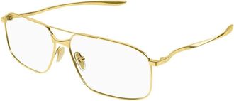 Balenciaga Glasses, male, Yellow, Size: 61 MM Pilot Eyeglasses