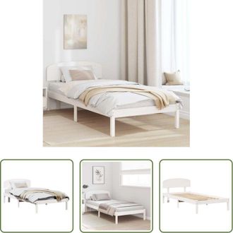 vidaXL Letto in pino - Struttura del letto Bianco 100 x 200 cm Pino massello