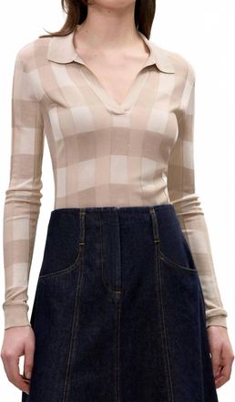 Rebecca Taylor Sheer Knit Sweater In Sand Multi