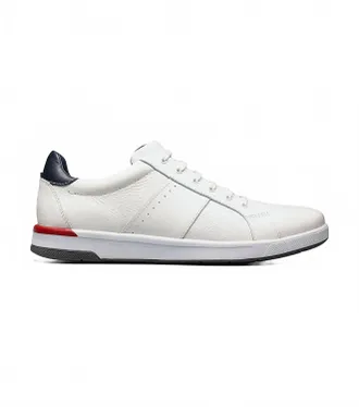 Florsheim Mens Crossover Lace To Toe Sneaker In White