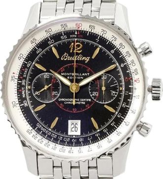 Breitling Pre-owned Stainless Steel watches - Heren - Vintage Horloges - Zwart - ONE Size - Vintage