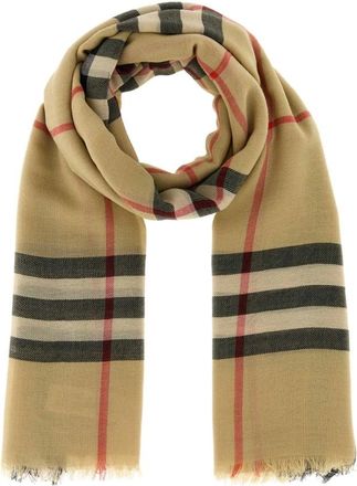 Burberry Bufanda de Lana a Cuadros - Accessories - unisex - Beige - ONE SIZE