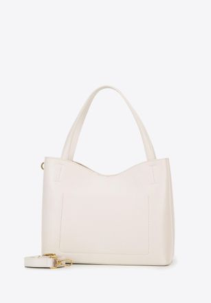 Wittchen Dames leren shopper met portemonnee, cr&egrave;me, natuurlijk leer