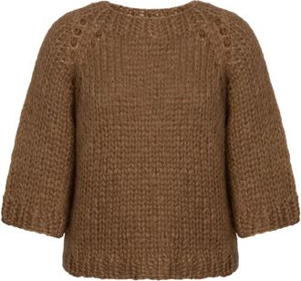 Dondup Truien & Vesten, Dames, Bruin, M, Ronde hals gebreid
