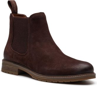 Hush Puppies Russell Leren Heren Donkerbruine Enkellaarzen