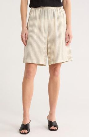 Max Studio Bermuda Shorts in Ivory/black at Nordstrom Rack, Size X-Small