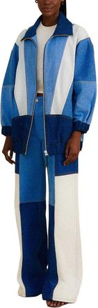 Farm Rio Patch Denim Wide Pant