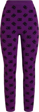 Dolce & Gabbana Leggings DNA con logo - Viola