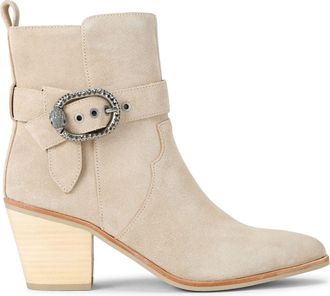Kurt Geiger Mayfair Belt Bootie in Dark Beige at Nordstrom, Size 6.5Us