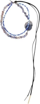Dries Van Noten Lace Stone Ketting - Heren - Accessoires - Blauw - Maat: ONE Size Zijde
