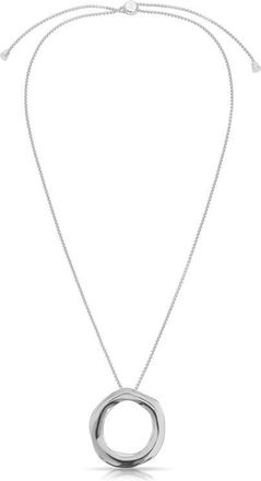 Ettika Open Circle Pendant Necklace in Silver at Nordstrom