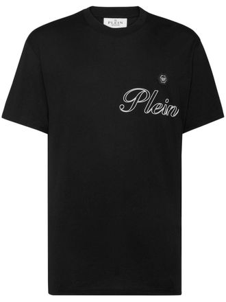 Philipp Plein logo-print cotton T-shirt - men - Cotton - XXXL - Black