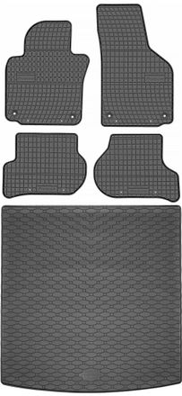 OEM Juego De Alfombrillas De Goma Para Coche Y Maletero Para Vw Golf V Kombi (2003-2008)
