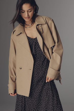 Paige Orisina Cropped Trench Coat Jacket