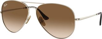 Ray-Ban RB8089 Aviator Titanium 926551 Mens Sunglasses Gold Size 62